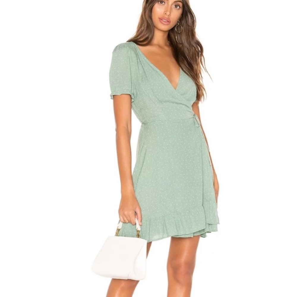 Superdown Lili Wrap Mini Dress Size Medium